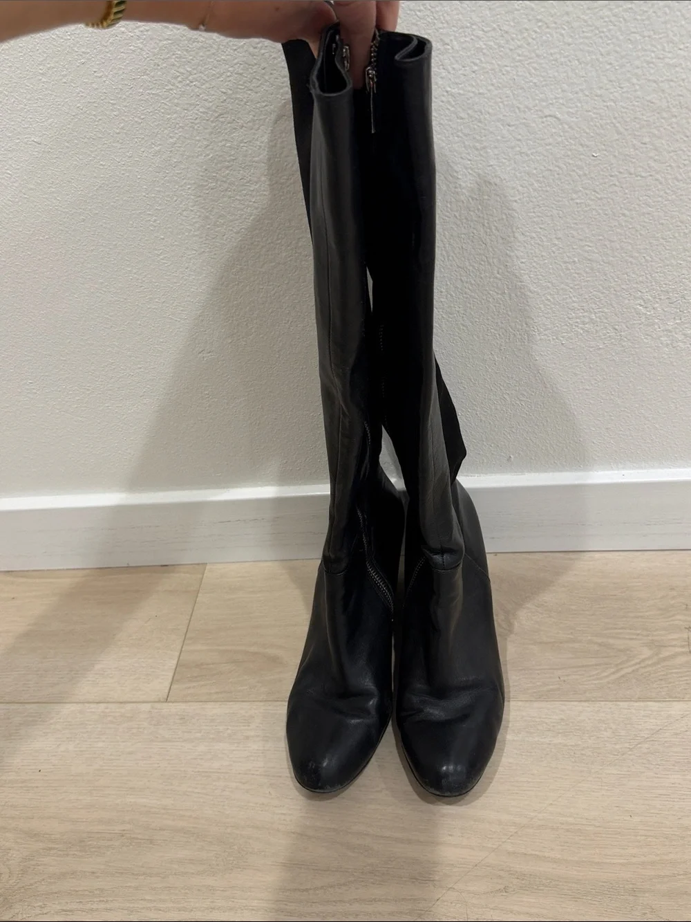 MICHAEL Michael Kors Black Over-the-Knee Wedge Boots